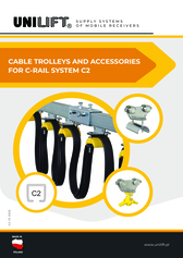 Cable trolleys and accessories for C-rail system - C2