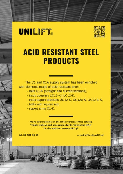 UNILIFT - acid resistant steel products
