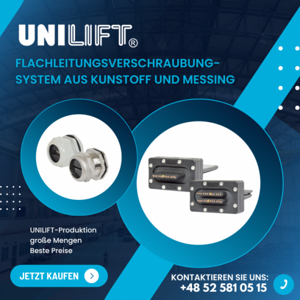Flachleitungsverschraubung-System UNILIFT