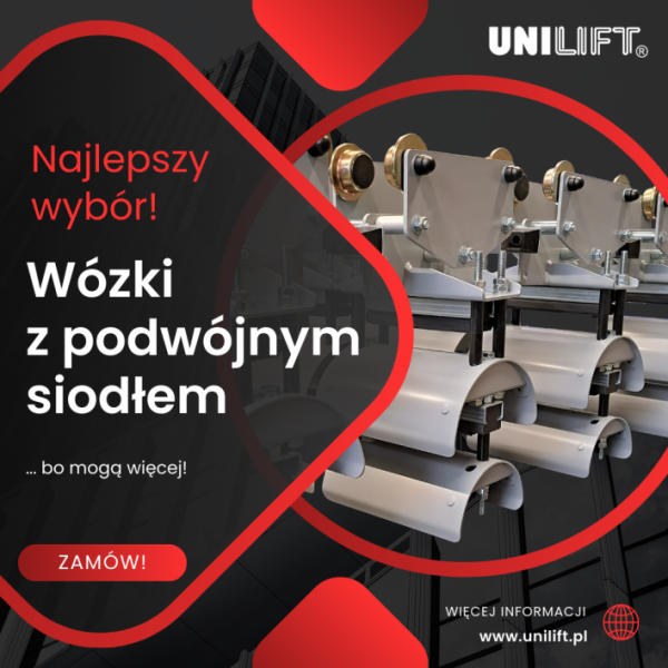 UNILIFT wózki kablowe z podwójnym siodłem