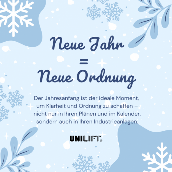 Neue Jahr - Neue Ordnung mit UNILIFT