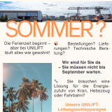 Sommerferien? Klar! Aber unsere Leitungsschleppwagen laufen weiter!